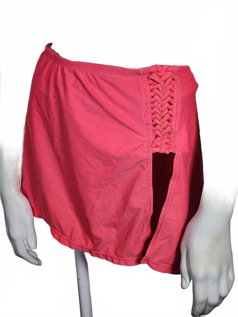 Catalina Women's 2X Pink Swim Skirt with Braided Side Detail